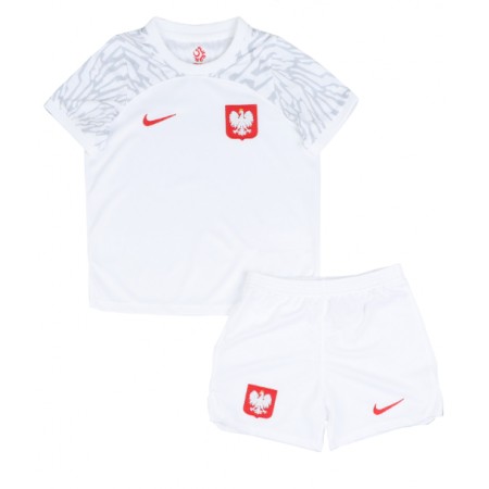 Maglia Polonia Bambino Prima Divisa Mondiali di Calcio 2022